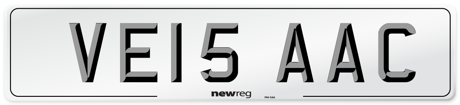 VE15 AAC Number Plate from New Reg